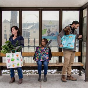 Blue Q Shoppers, Reusable Grocery Bag, Sturdy, Easy-to-Clean, 15" h x 16" w x 6" d, made from strong 95% recycled material (Random Crap)