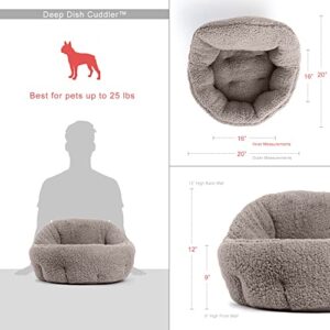 Best Friends by Sheri OrthoComfort Deep Dish Cuddler Sherpa Cat and Dog Bed, Gray, Standard