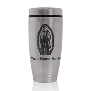 skunkwerkz commuter travel mug, virgen de guadalupe, personalized engraving included