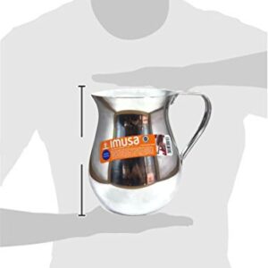 Imusa Aluminum Chocolatera (Hot Chocolate Pitcher). Bundle with a Wooden Chocolate Mixer - Molinillo 14" (1.4 Quart)