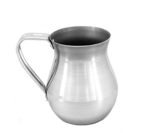 Imusa Aluminum Chocolatera (Hot Chocolate Pitcher). Bundle with a Wooden Chocolate Mixer - Molinillo 14" (1.4 Quart)