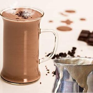 Imusa Aluminum Chocolatera (Hot Chocolate Pitcher). Bundle with a Wooden Chocolate Mixer - Molinillo 14" (1.4 Quart)