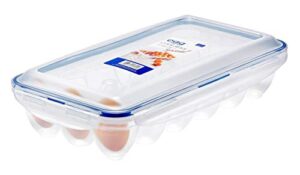 locknlock egg storer with 18 holes, 32 x 17.5 x 32 cm, clear