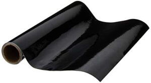oracal 651 permanent adhesive black gloss vinyl (12 inches x 6 feet)