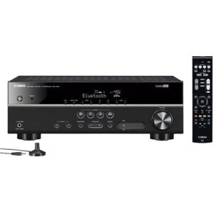 Yamaha 5.1-Channel Wireless Bluetooth 4K A/V Home Theater Receiver + Yamaha Easy-to-Install Natural Sound Moisture Resistant 6.5" High Performance in-Ceiling Speakers (Set of 6)