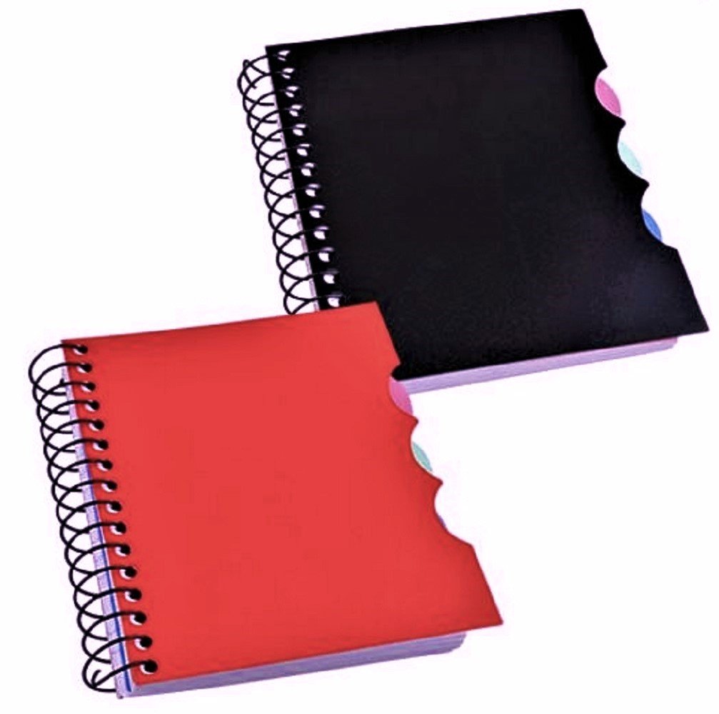 4-Subject Small Mini Spiral Notebooks with Plastic Covers, 4-ct Set