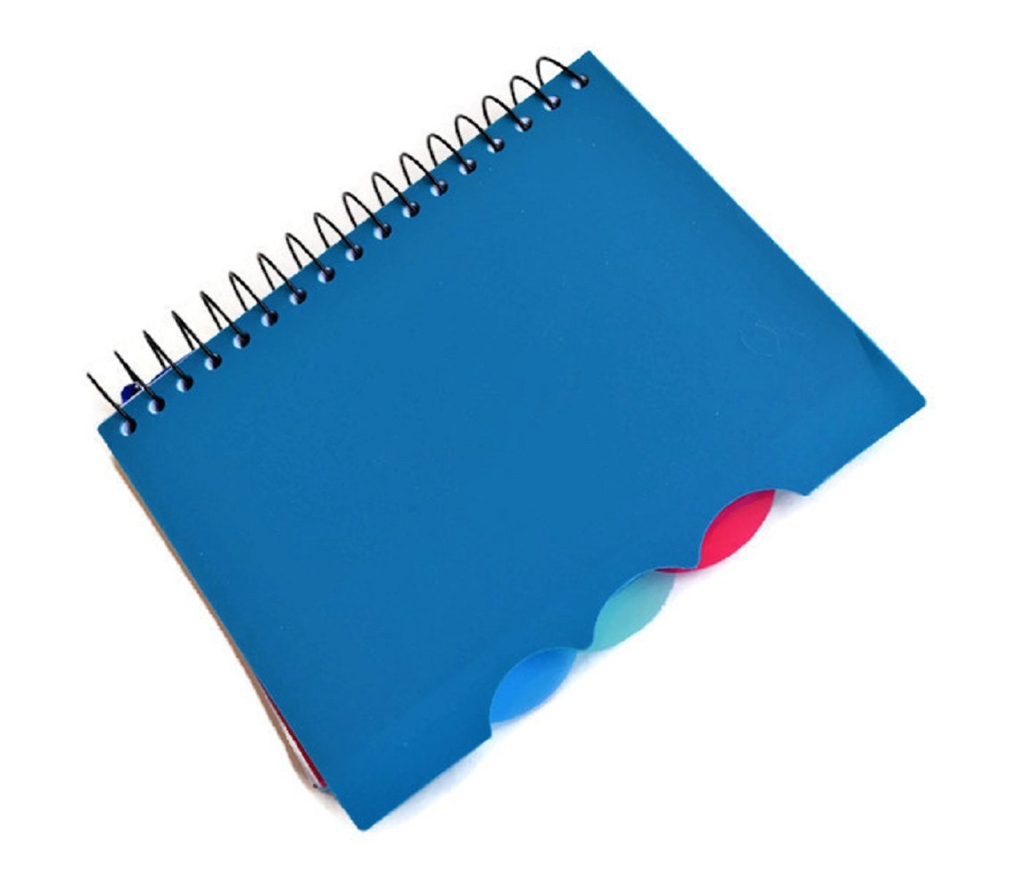 4-Subject Small Mini Spiral Notebooks with Plastic Covers, 4-ct Set