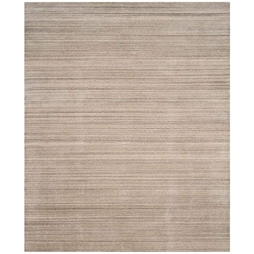 SAFAVIEH Himalaya Collection Area Rug - 8' x 10', Stone, Handmade Wool, Ideal for High Traffic Areas in Living Room, Bedroom (HIM820A)