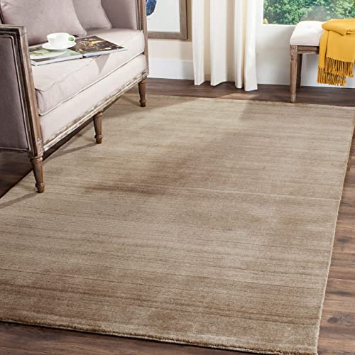 SAFAVIEH Himalaya Collection Area Rug - 8' x 10', Stone, Handmade Wool, Ideal for High Traffic Areas in Living Room, Bedroom (HIM820A)