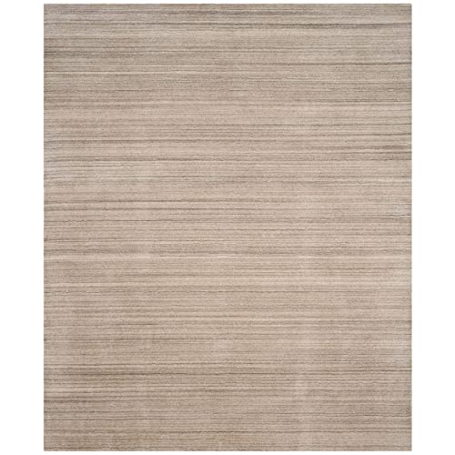 SAFAVIEH Himalaya Collection Area Rug - 8' x 10', Stone, Handmade Wool, Ideal for High Traffic Areas in Living Room, Bedroom (HIM820A)