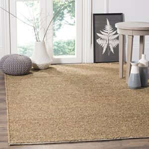 safavieh natural fiber collection accent rug - 3' x 5', natural, handmade seagrass & cotton, ideal for high traffic areas in entryway, living room, bedroom (nf510a)