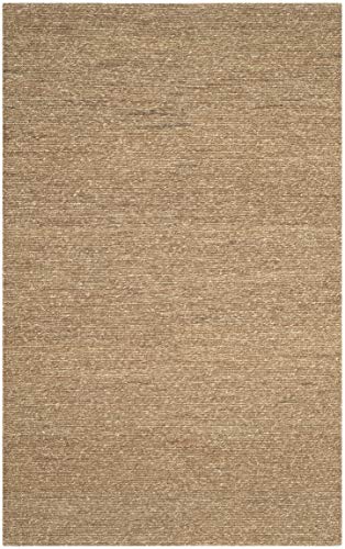 SAFAVIEH Natural Fiber Collection Accent Rug - 3' x 5', Natural, Handmade Seagrass & Cotton, Ideal for High Traffic Areas in Entryway, Living Room, Bedroom (NF510A)