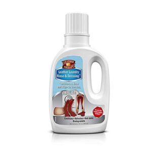 laundry rinse & dressing, machine wash conditioner for leather clothes, natural fleece, wool & sheepskin, 16oz