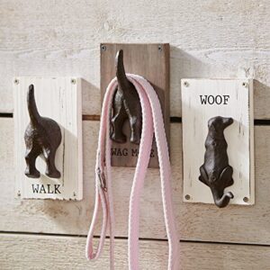 Mud Pie 4345094M Wag More Dog Leash Hanger Wall Hook