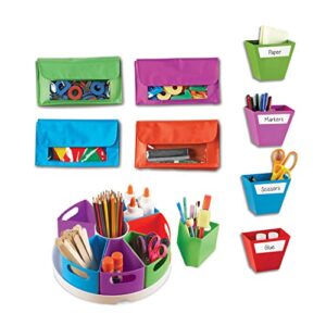 learning resources create-a-space storage bundle, home school set, classroom accessories, ages 3+