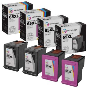 ld remanufactured ink cartridge replacement for hp 65xl ( 2 black, 2 color, 4 pk )