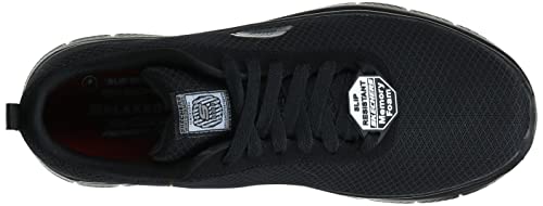 Skechers mens Flex Advantage Sr - Bendon Work Shoe, Black Mesh/Water/Stain Repellent Treatment, 10.5 Wide US