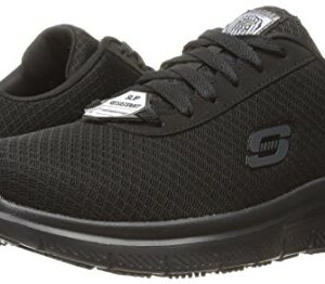 Skechers mens Flex Advantage Sr - Bendon Work Shoe, Black Mesh/Water/Stain Repellent Treatment, 10.5 Wide US