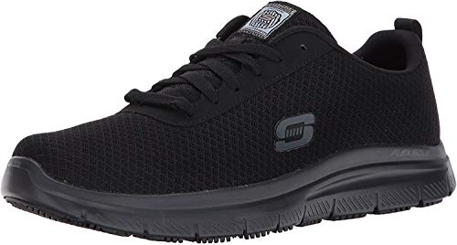 Skechers mens Flex Advantage Sr - Bendon Work Shoe, Black Mesh/Water/Stain Repellent Treatment, 10.5 Wide US