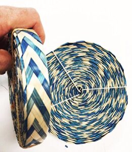 bonka bird toys 1228 40ft braided palm leaf rope. (blue.)