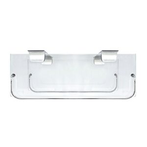 MODONA Double Glass Wall Shelf with Rail – Polished Chrome – 5 Year Warrantee