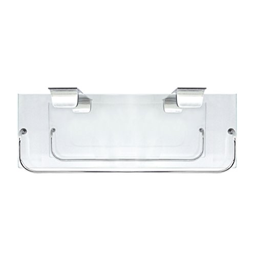 MODONA Double Glass Wall Shelf with Rail – Polished Chrome – 5 Year Warrantee