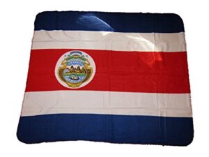 aes costa rica rican flag 50x60 polar fleece blanket throw