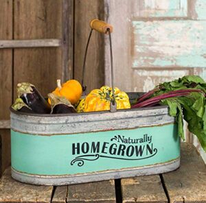 colonial tin works unique rustic galvanized naturally homegrown bucket bin