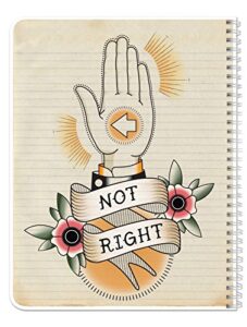 bookfactory notright (left-handed) notebook/lefty not right notebook 120 pages 8.5" x 11" wire-o (jou-120-ccw-a-(notrighthand))
