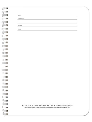 BookFactory NotRight (Left-Handed) Notebook/Lefty Not Right Notebook 120 Pages 8.5" x 11" Wire-O (JOU-120-CCW-A-(NotRightHand))