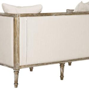 Safavieh Home Collection Leandra French Country Settee, Beige/Rustic Oak