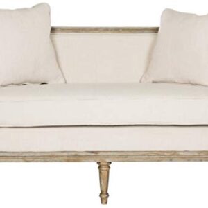 Safavieh Home Collection Leandra French Country Settee, Beige/Rustic Oak