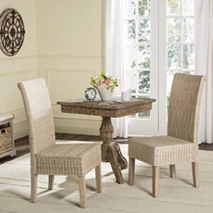 Safavieh Home Collection Arjun Grey Wicker 18-inch Dining Chair