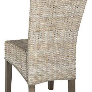 Safavieh Home Collection Arjun Grey Wicker 18-inch Dining Chair