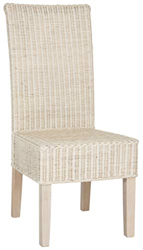 Safavieh Home Collection Arjun Grey Wicker 18-inch Dining Chair