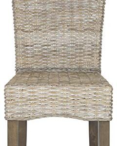 Safavieh Home Collection Arjun Grey Wicker 18-inch Dining Chair