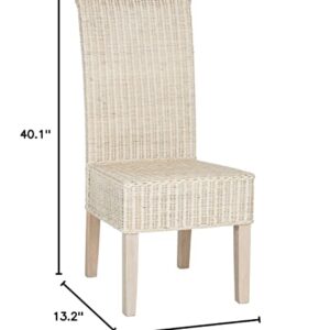 Safavieh Home Collection Arjun Grey Wicker 18-inch Dining Chair