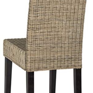 Safavieh Home Collection Ozias Grey Wicker 18-inch Dining Chair