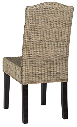 Safavieh Home Collection Ozias Grey Wicker 18-inch Dining Chair