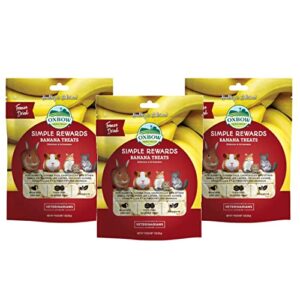 oxbow simple rewards treats - rabbits guinea pigs chinchillas banana 1 oz 3 pack