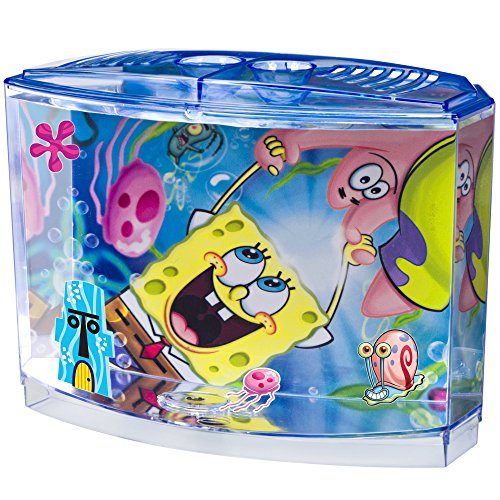 Penn Plax 0.5 Gallon Spongebob Squarepants Betta Aquarium Kit, 7.75 in