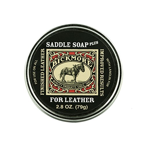 Bickmore Saddle Soap Plus - 2.8oz - Leather Cleaner & Conditioner with Lanolin - Restorer, Moisturizer, and Protector