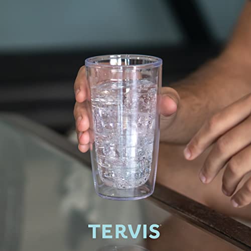 Tervis Plastic Dog Therapy Tumbler with Wrap and Brown Lid 16oz, Clear