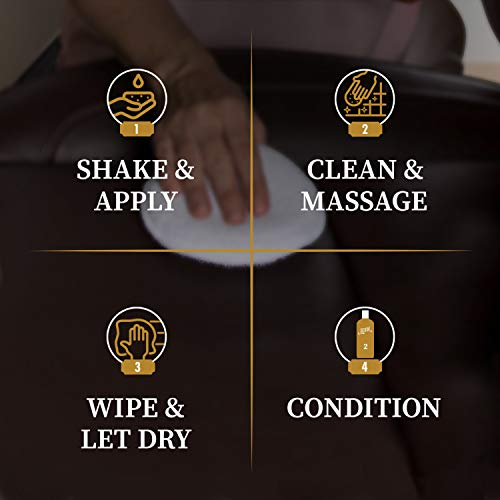 All Leather Cleaner (Step 1) by Lexol, Use on Furniture, Car Interior, Shoes, Handbags, Two-Step System, 3 Liters