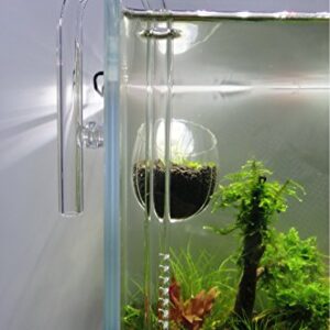JARDLI Glass Lily Pipe Mini Inflow Outflow Set 10mm for 9/12mm Tubing - Nano Aquarium Planted Tank Aquascaping