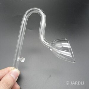 JARDLI Glass Lily Pipe Mini Inflow Outflow Set 10mm for 9/12mm Tubing - Nano Aquarium Planted Tank Aquascaping