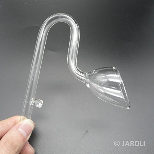 JARDLI Glass Lily Pipe Mini Inflow Outflow Set 10mm for 9/12mm Tubing - Nano Aquarium Planted Tank Aquascaping