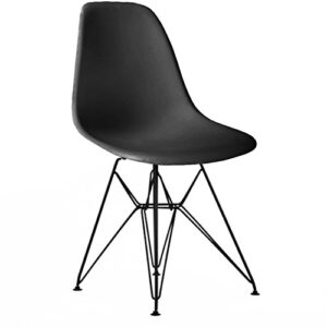 2xHome CH-RayBWR Dining Chair, Black,1 piece