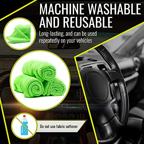 Bugslide 14x14 3 Pack of Microfiber Cleaning Towels, Cleans, Polishes and Shines all Surfaces without Scratching, For Use with all Bugslide Cleaning Products