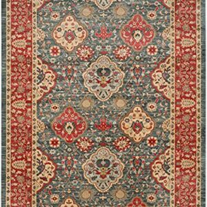 SAFAVIEH Mahal Collection Area Rug - 10' x 14', Navy & Red, Traditional Oriental Design, Non-Shedding & Easy Care, Ideal for High Traffic Areas in Living Room, Bedroom (MAH655C)